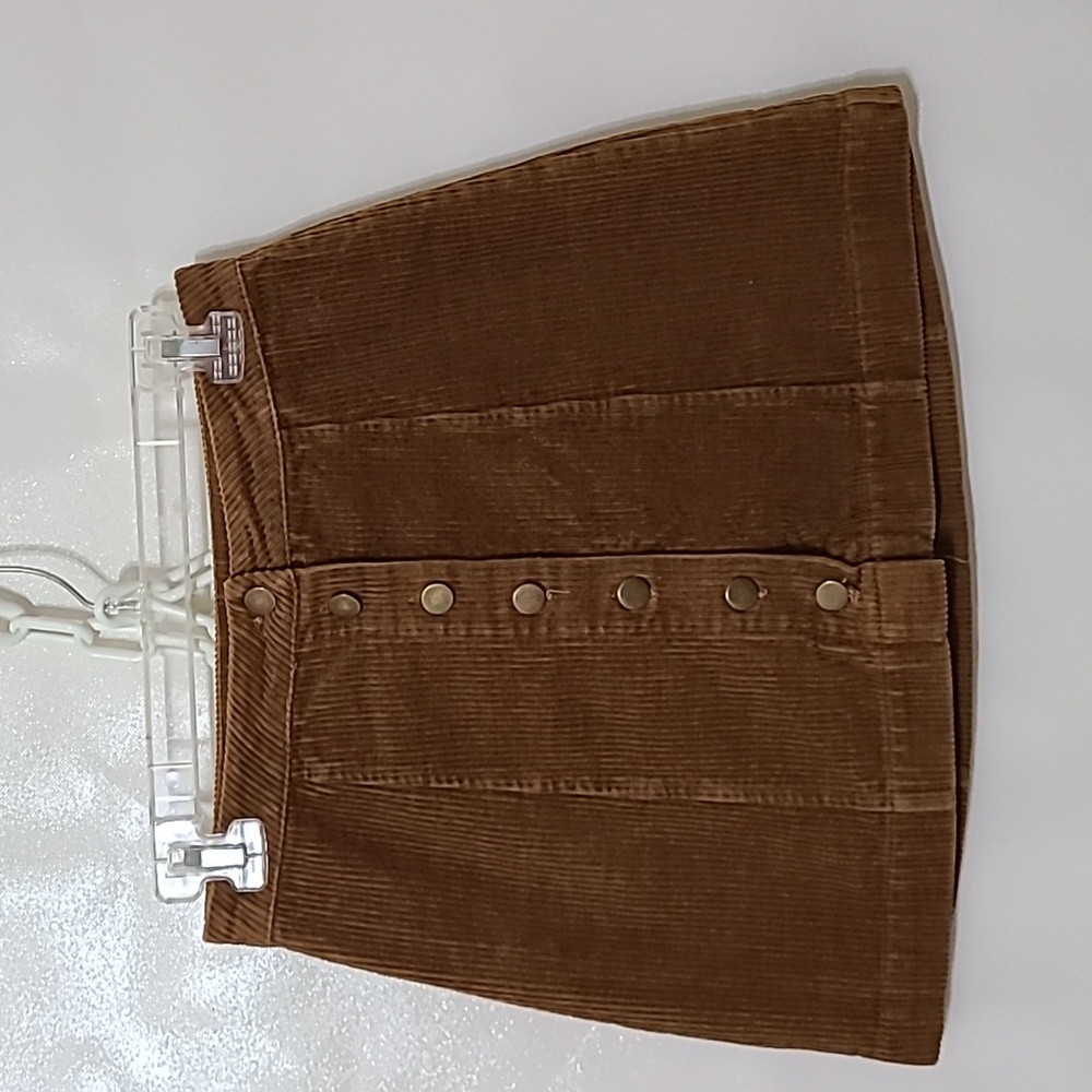 Charlotte Russe Brown Corduroy Mini Skirt - Size‎ Small